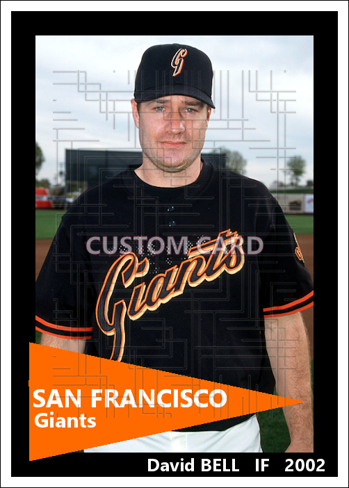 David Bell - 2002 San Francisco Giants - choose a size & style