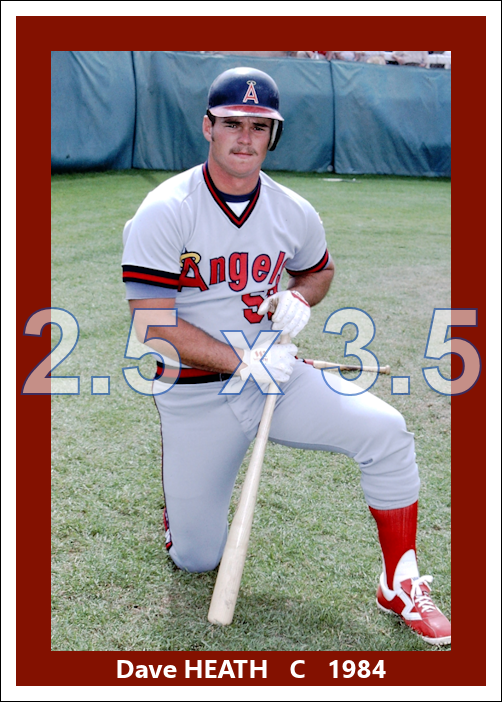 Dave Heath - 1984 California Angels - choose a size & style