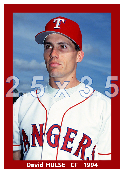 David Hulse - 1994 Texas Rangers - choose a size & style