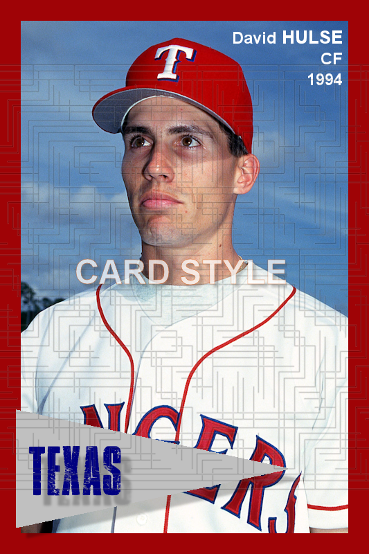 David Hulse - 1994 Texas Rangers - choose a size & style