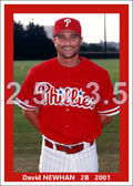 David Newhan - 2001 Philadelphia Phillies - choose a size & style