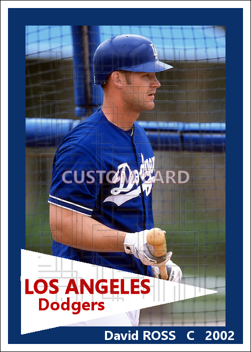 David Ross - 2002 Los Angeles Dodgers - choose a size & style