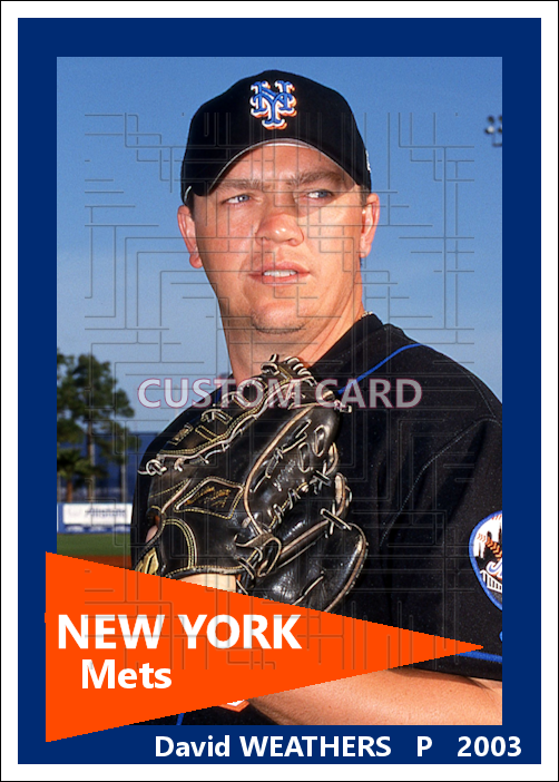 David Weathers - 2003 New York Mets - choose a size & style