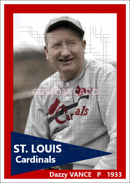 Dazzy Vance - 1933 St. Louis Cardinals - choose a size & style