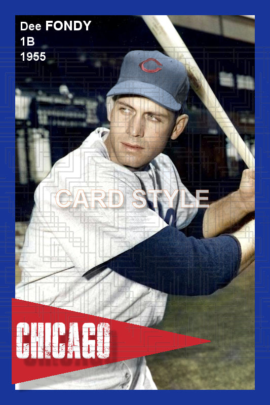 Dee Fondy - 1955 Chicago Cubs - choose a size & style