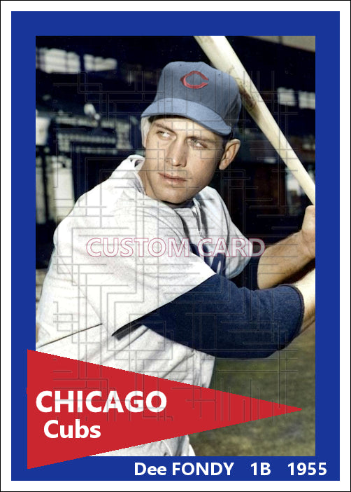 Dee Fondy - 1955 Chicago Cubs - choose a size & style