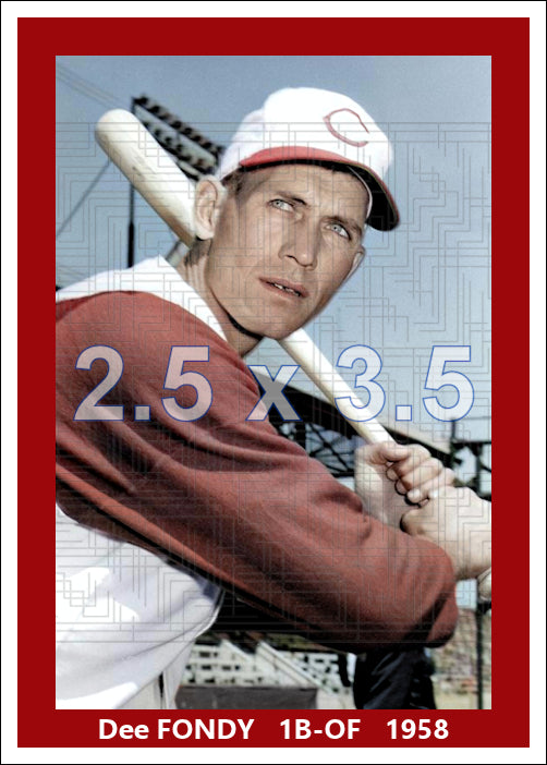 Dee Fondy - 1958 Cincinnati Reds - choose a size & style