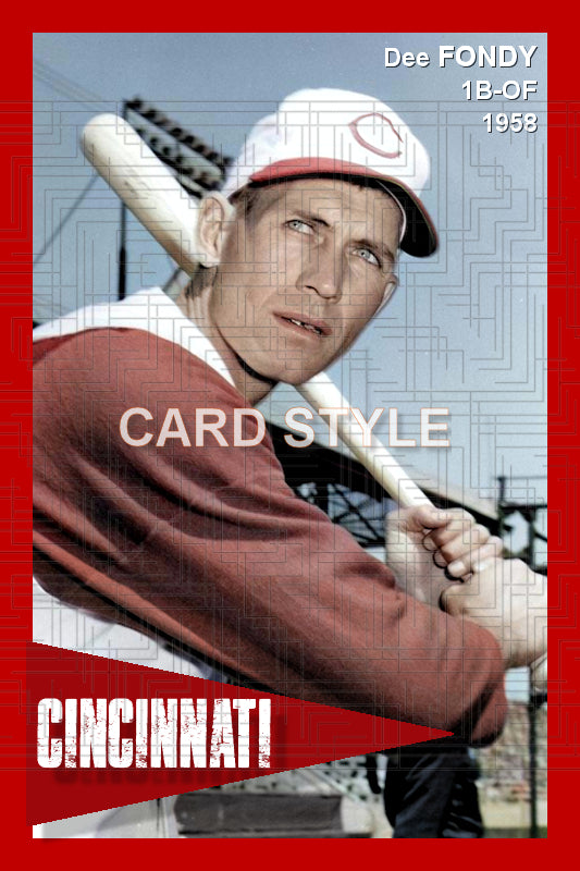 Dee Fondy - 1958 Cincinnati Reds - choose a size & style