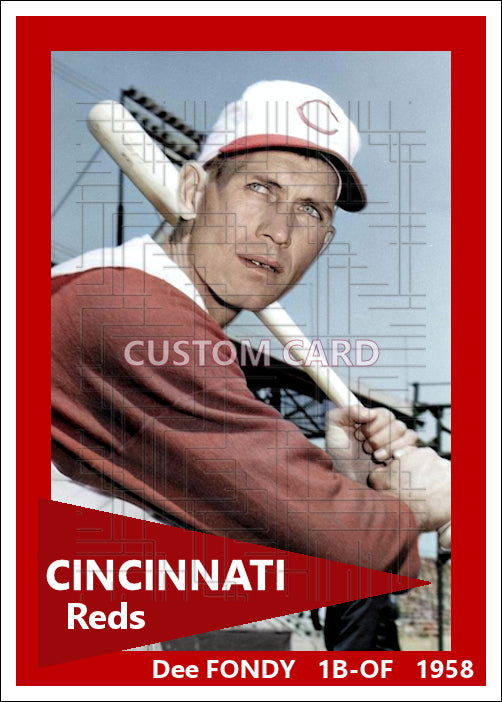 Dee Fondy - 1958 Cincinnati Reds - choose a size & style