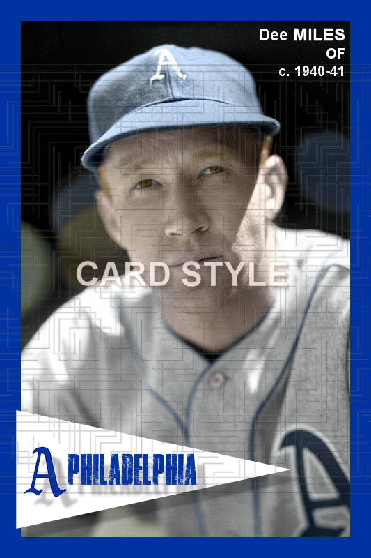 Dee Miles - 1940-41 Philadelphia Athletics - choose a size & style