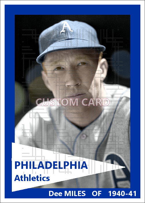 Dee Miles - 1940-41 Philadelphia Athletics - choose a size & style