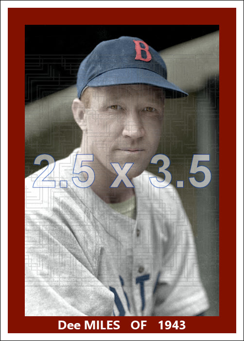 Dee Miles - 1943 Boston Red Sox - choose a size & style