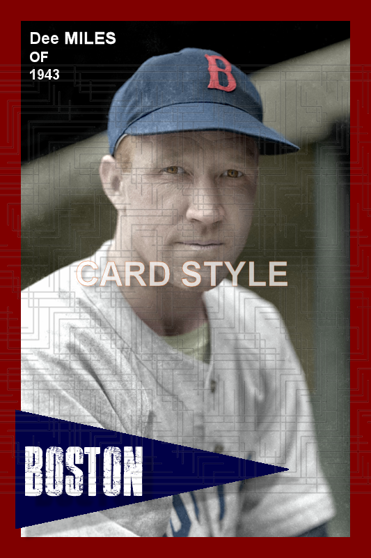 Dee Miles - 1943 Boston Red Sox - choose a size & style