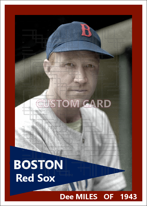 Dee Miles - 1943 Boston Red Sox - choose a size & style
