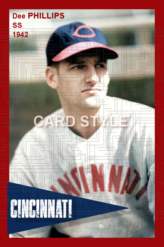 Dee Phillips - 1942 Cincinnati Reds - choose a size & style