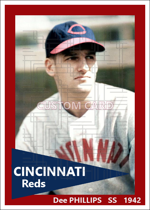 Dee Phillips - 1942 Cincinnati Reds - choose a size & style