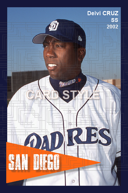 Deivi Cruz - 2002 San Diego Padres - choose a size & style