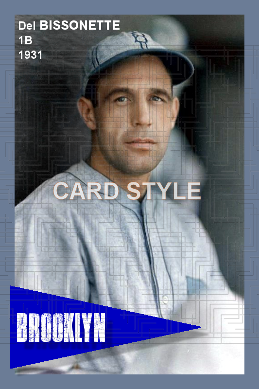 Del Bissonette - 1931 Brooklyn Robins - choose a size & style