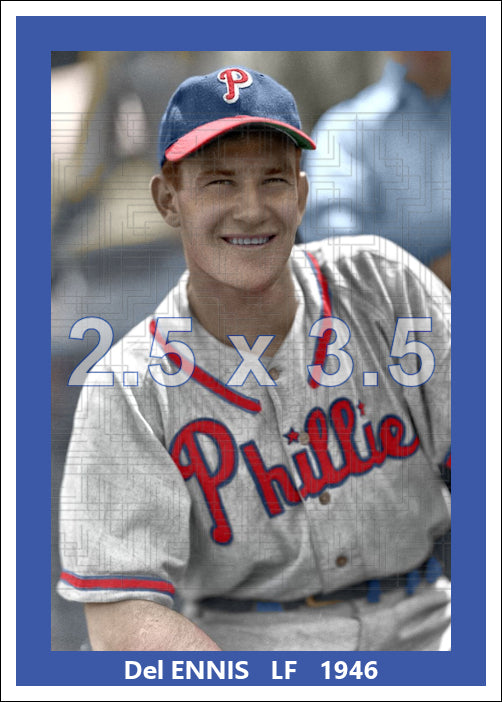 Del Ennis - 1946 Philadelphia Phillies - choose a size & style