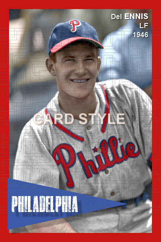 Del Ennis - 1946 Philadelphia Phillies - choose a size & style