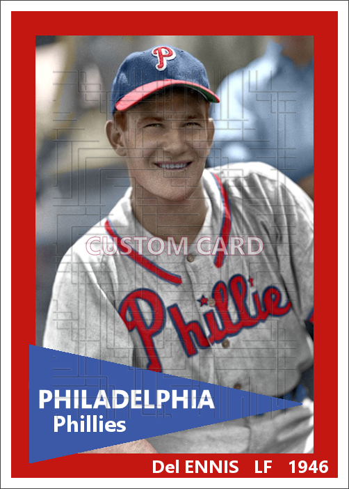 Del Ennis - 1946 Philadelphia Phillies - choose a size & style