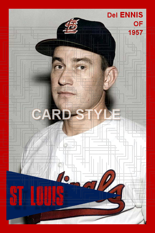 Del Ennis - 1957 St. Louis Cardinals - choose a size & style