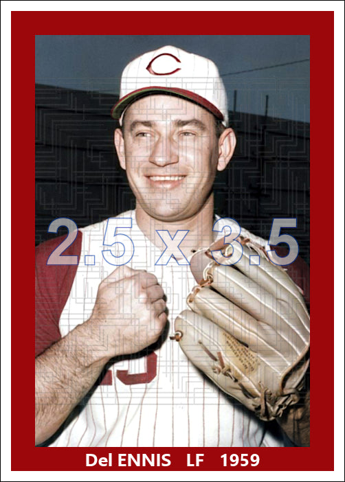 Del Ennis - 1959 Cincinnati Reds - choose a size & style
