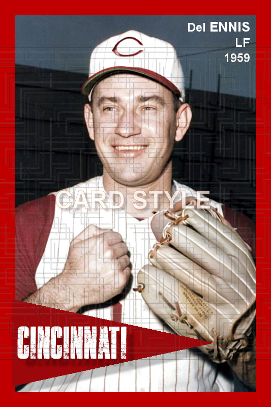 Del Ennis - 1959 Cincinnati Reds - choose a size & style