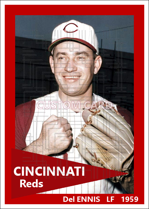 Del Ennis - 1959 Cincinnati Reds - choose a size & style