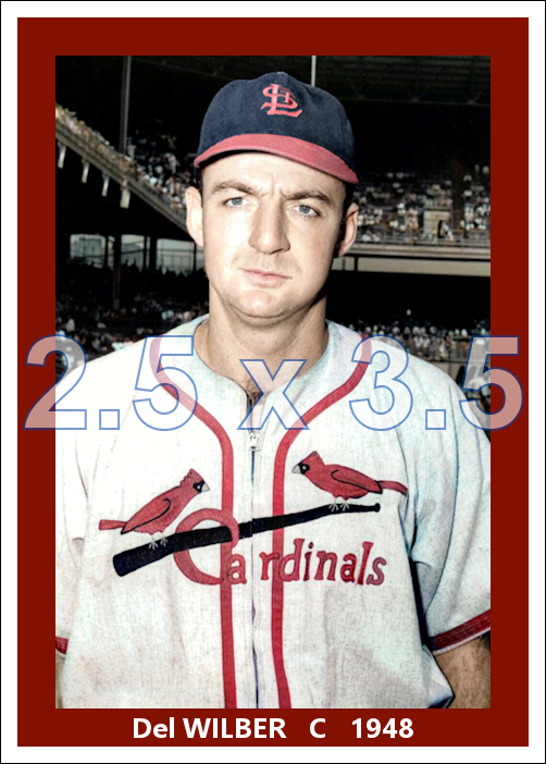 Del Wilber - 1948 St. Louis Cardinals - choose a size & style