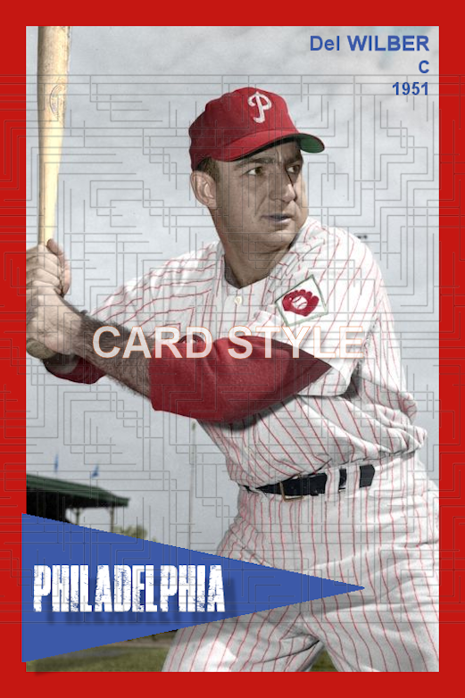 Del Wilber - 1951 Philadelphia Phillies - choose a size & style
