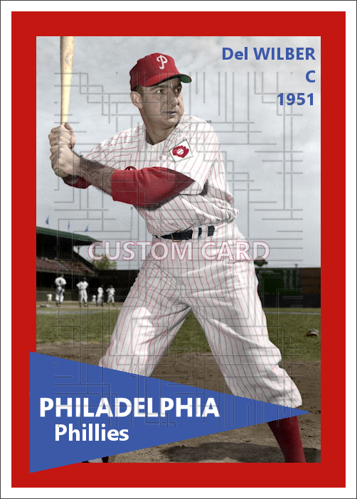 Del Wilber - 1951 Philadelphia Phillies - choose a size & style