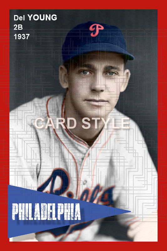 Del Young - 1937 Philadelphia Phillies - choose a size & style