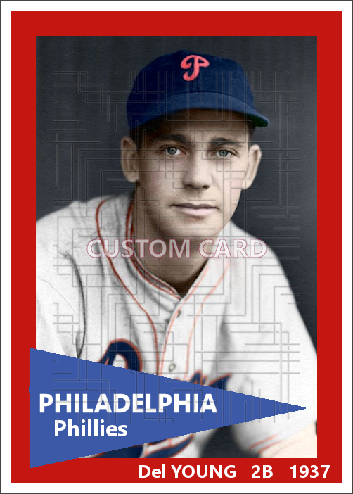 Del Young - 1937 Philadelphia Phillies - choose a size & style