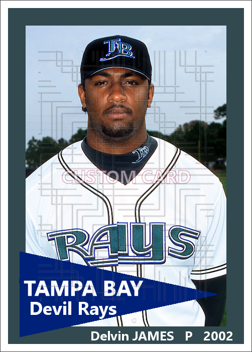 Delvin James - 2002 Tampa Bay Devil Rays - choose a size & style