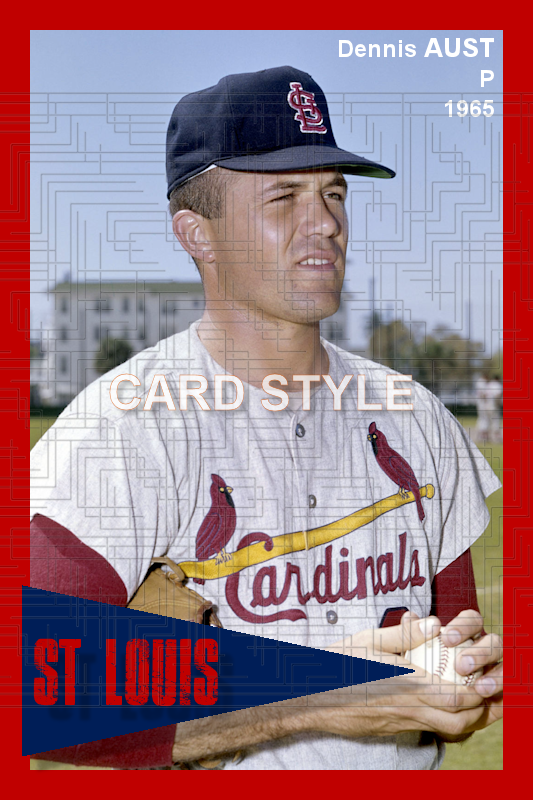 Dennis Aust - 1965 St. Louis Cardinals - choose a size & style