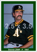 Dennis Lamp - 1987 Oakland Athletics - choose a size & style