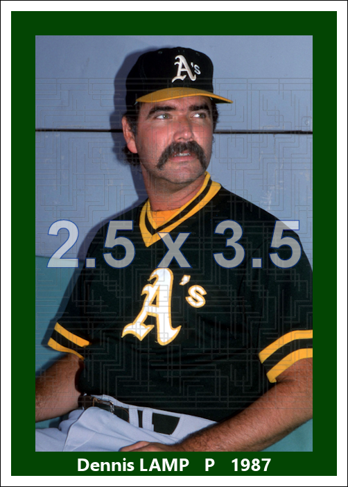 Dennis Lamp - 1987 Oakland Athletics - choose a size & style