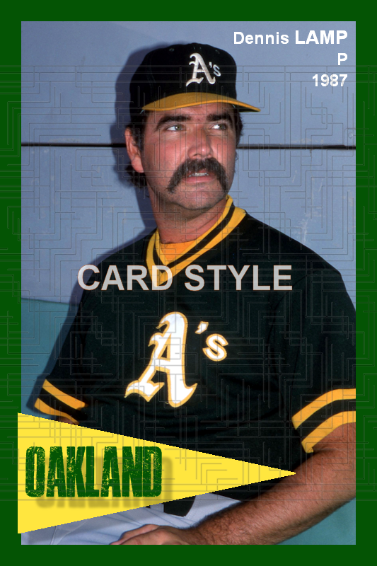 Dennis Lamp - 1987 Oakland Athletics - choose a size & style