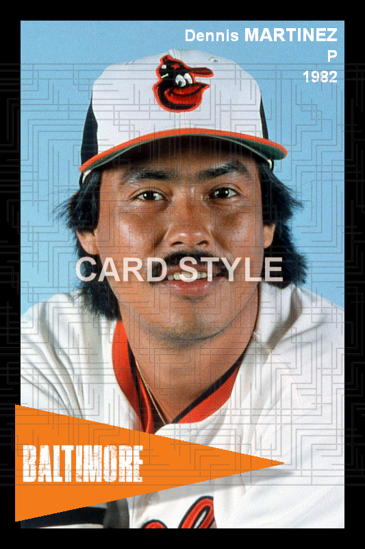 Dennis Martinez - 1982 Baltimore Orioles - choose a size & style