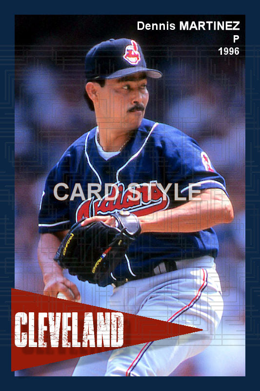 Dennis Martinez - 1996 Cleveland Indians - choose a size & style