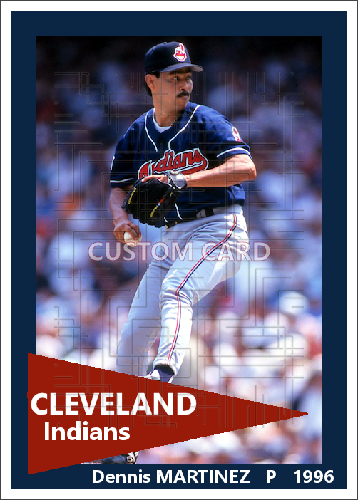Dennis Martinez - 1996 Cleveland Indians - choose a size & style