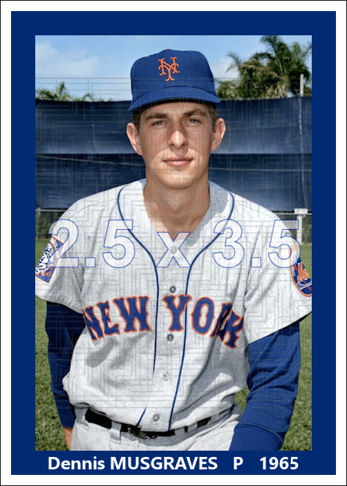 Dennis Musgraves - 1965 New York Mets - choose a size & style