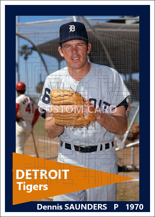 Dennis Saunders - 1970 Detroit Tigers - choose a size & style