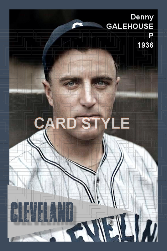 Denny Galehouse - 1936 Cleveland Indians - choose a size & style