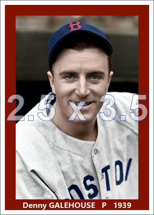 Denny Galehouse - 1939 Boston Red Sox - choose a size & style