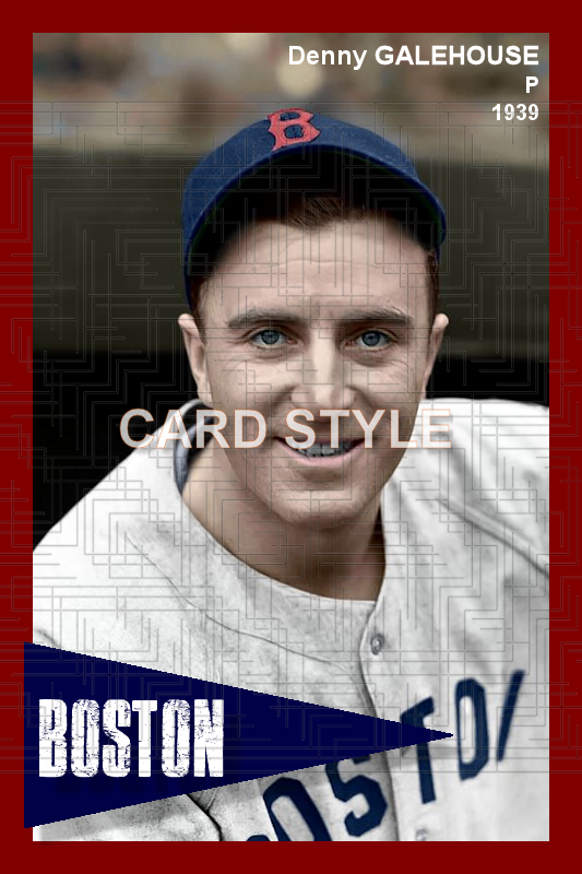 Denny Galehouse - 1939 Boston Red Sox - choose a size & style