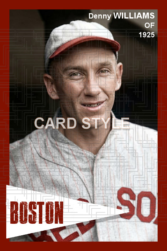 Denny Williams - 1925 Boston Red Sox - choose a size & style