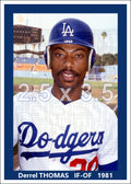 Derrel Thomas - 1981 Los Angeles Dodgers - choose a size & style