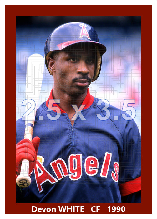 Devon White - 1990 California Angels - choose a size & style